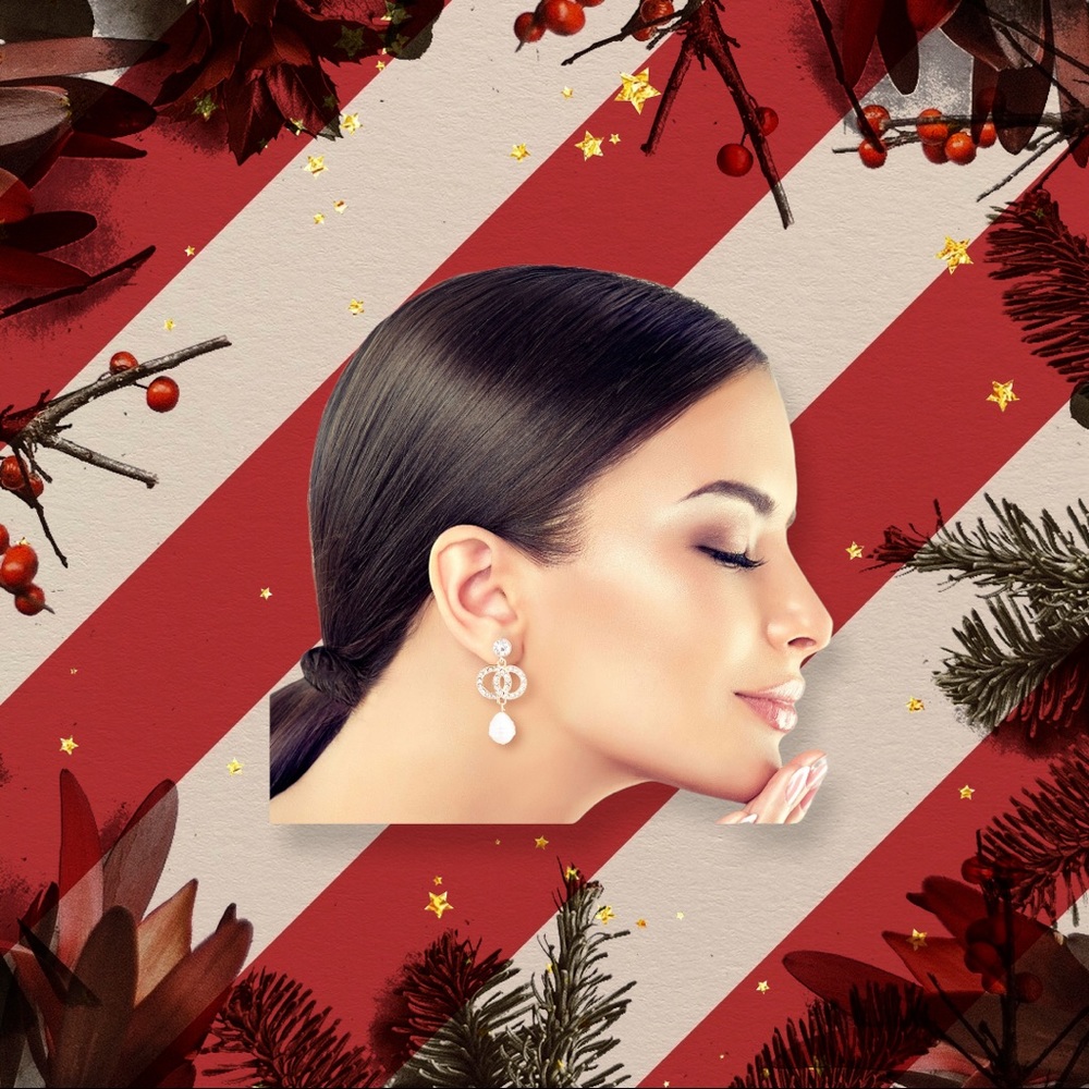 Rhinestone earrings